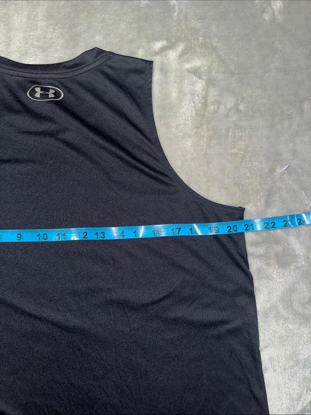 Under Armour Men's Black Performance Training Tank with White Logo - Picture 4 of 5